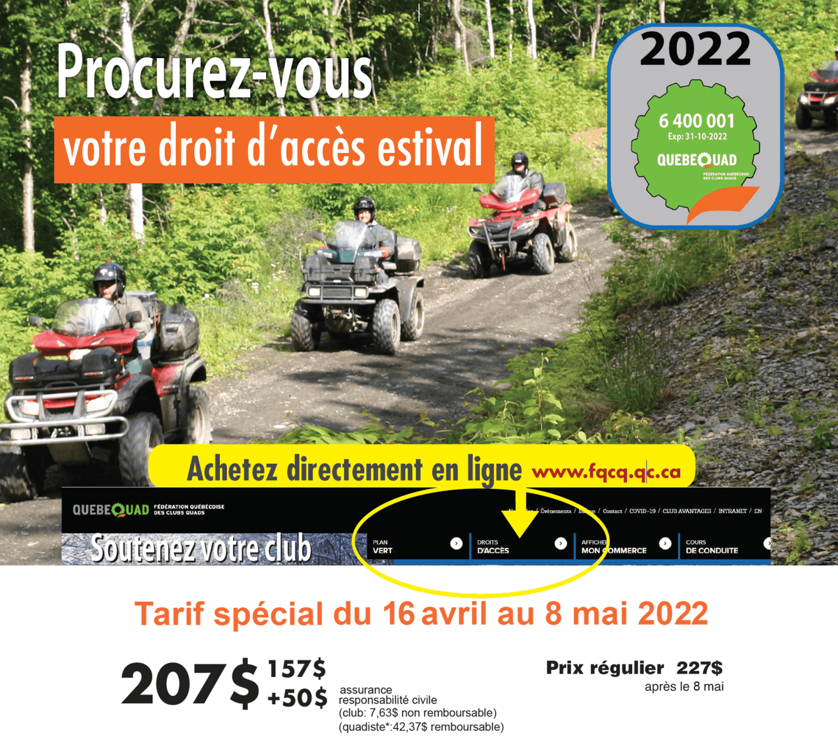 Droit d'accès FQCQ 2022 - où va l'argent ?