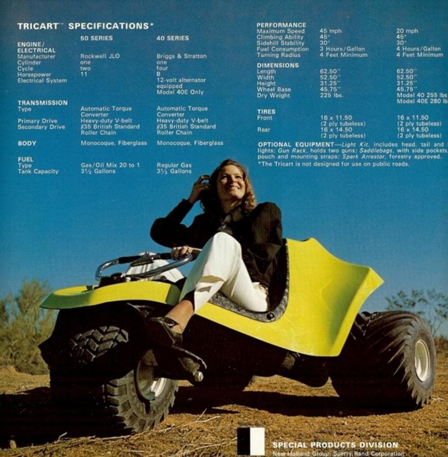 quad VTT New Holland Tricart