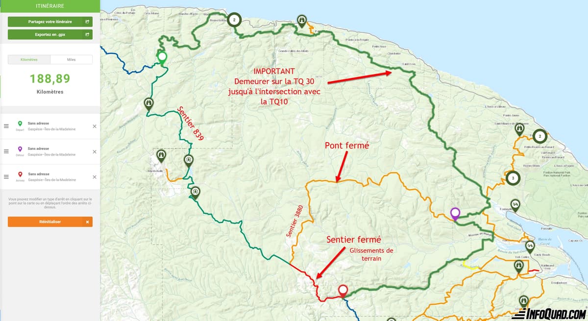 Tour de la Gaspésie en quad