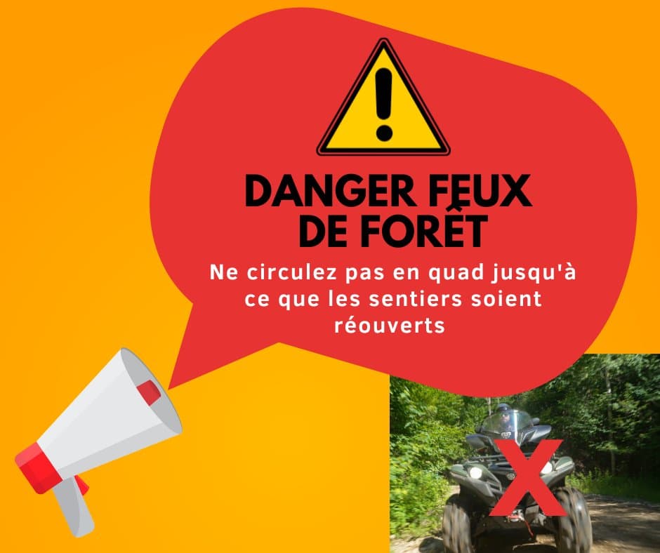 Fermeture temporaire des sentiers de quad au Québec
