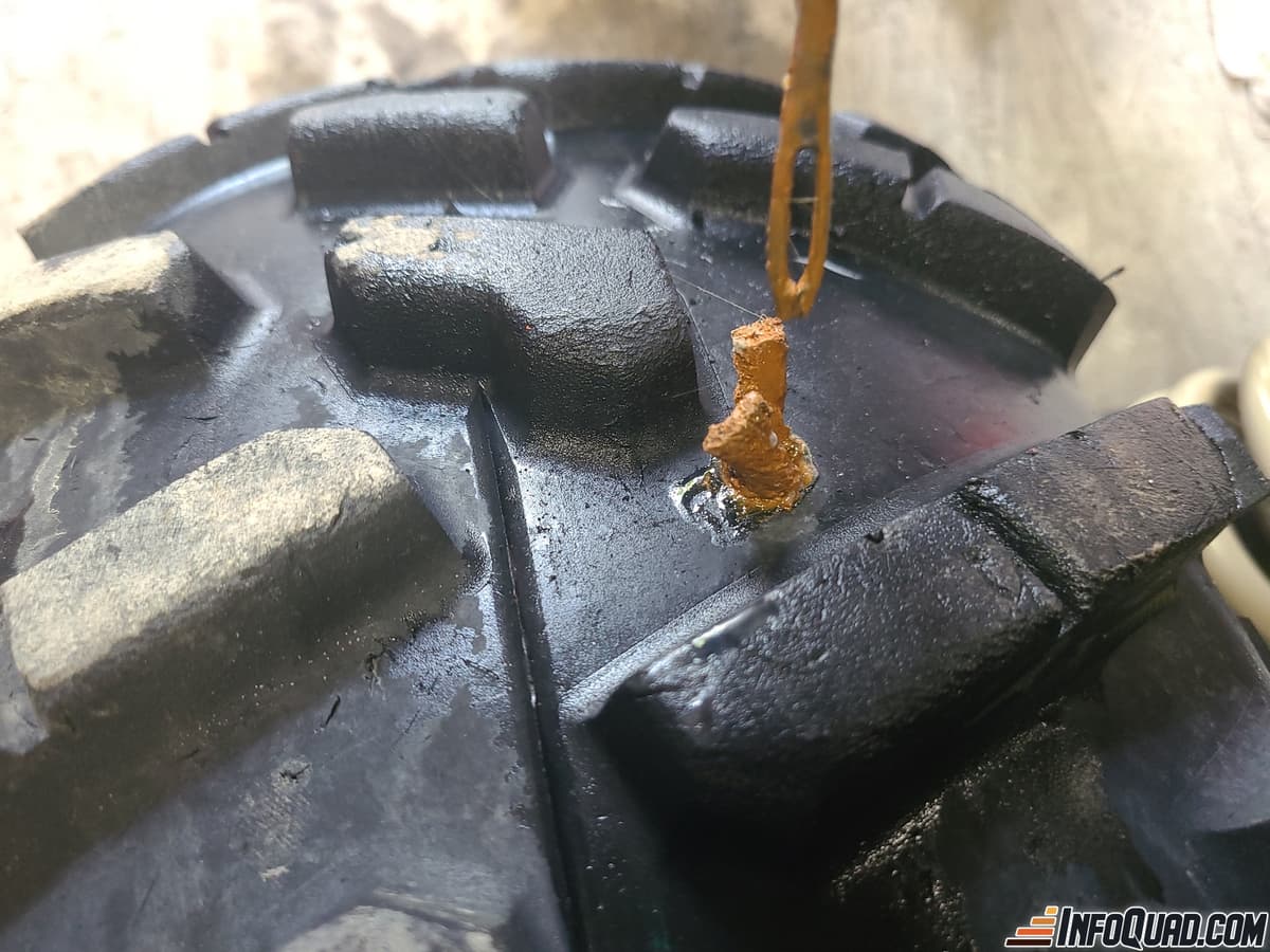 Repairing a flat tire