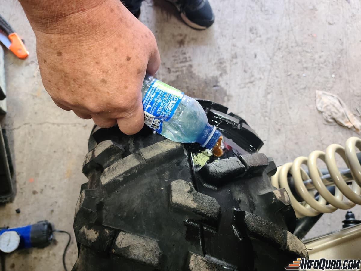 Repairing a flat tire