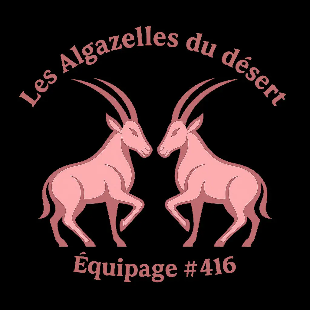 Algazelles Roses des Sables team logo for the 2026 rally