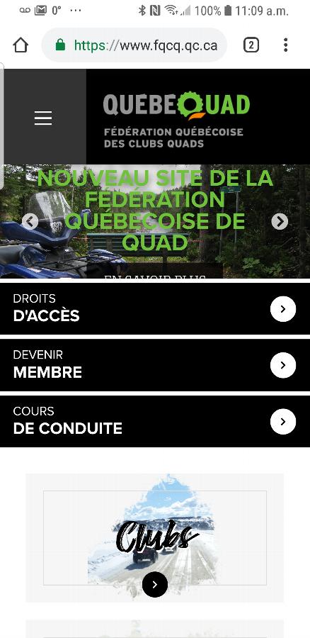 La Fédération Québécoise des Clubs Quads (FQCQ) a mis en ligne son tout nouveau site web
