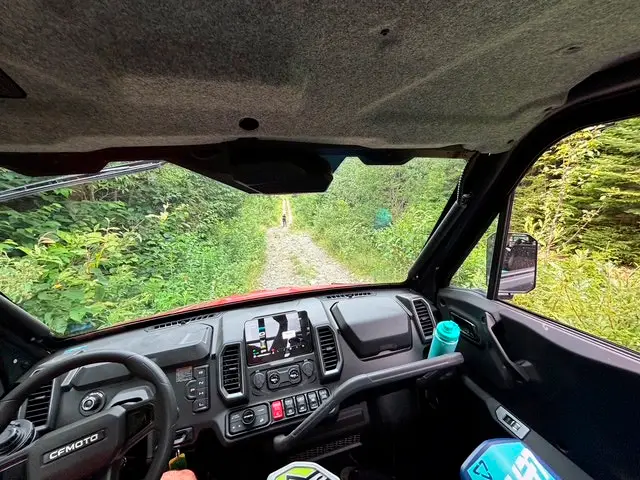 Cab and dashboard of the 2026 CFMOTO UForce 10 Pro Highland