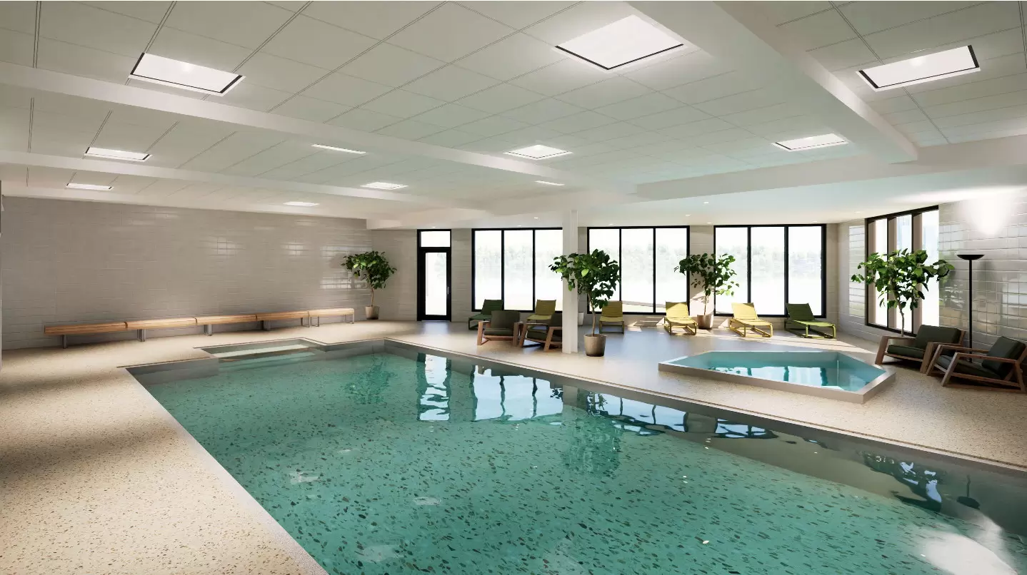 Indoor hotel swimming pool