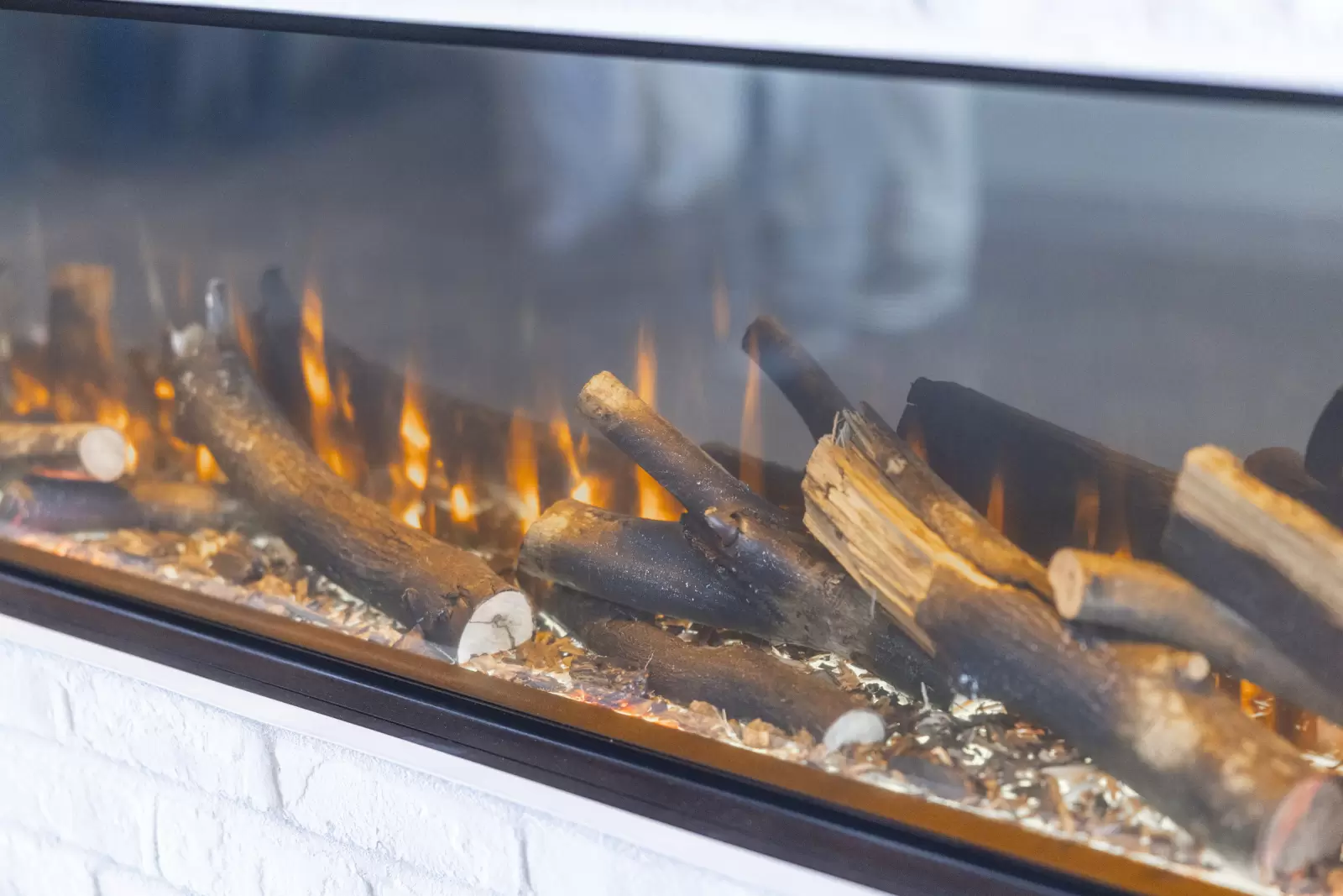 Fireplace in a shared lounge